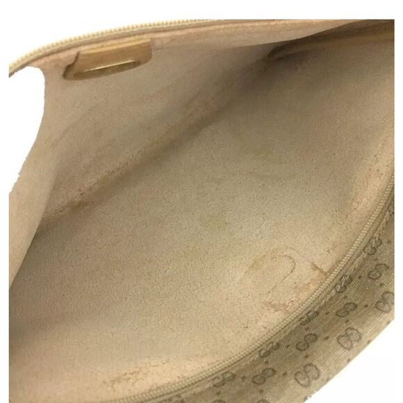 Authentic GUCCI Micro GG Logo Wristlet Cosmetic Pouch Bag Beige - Picture 6 of 7